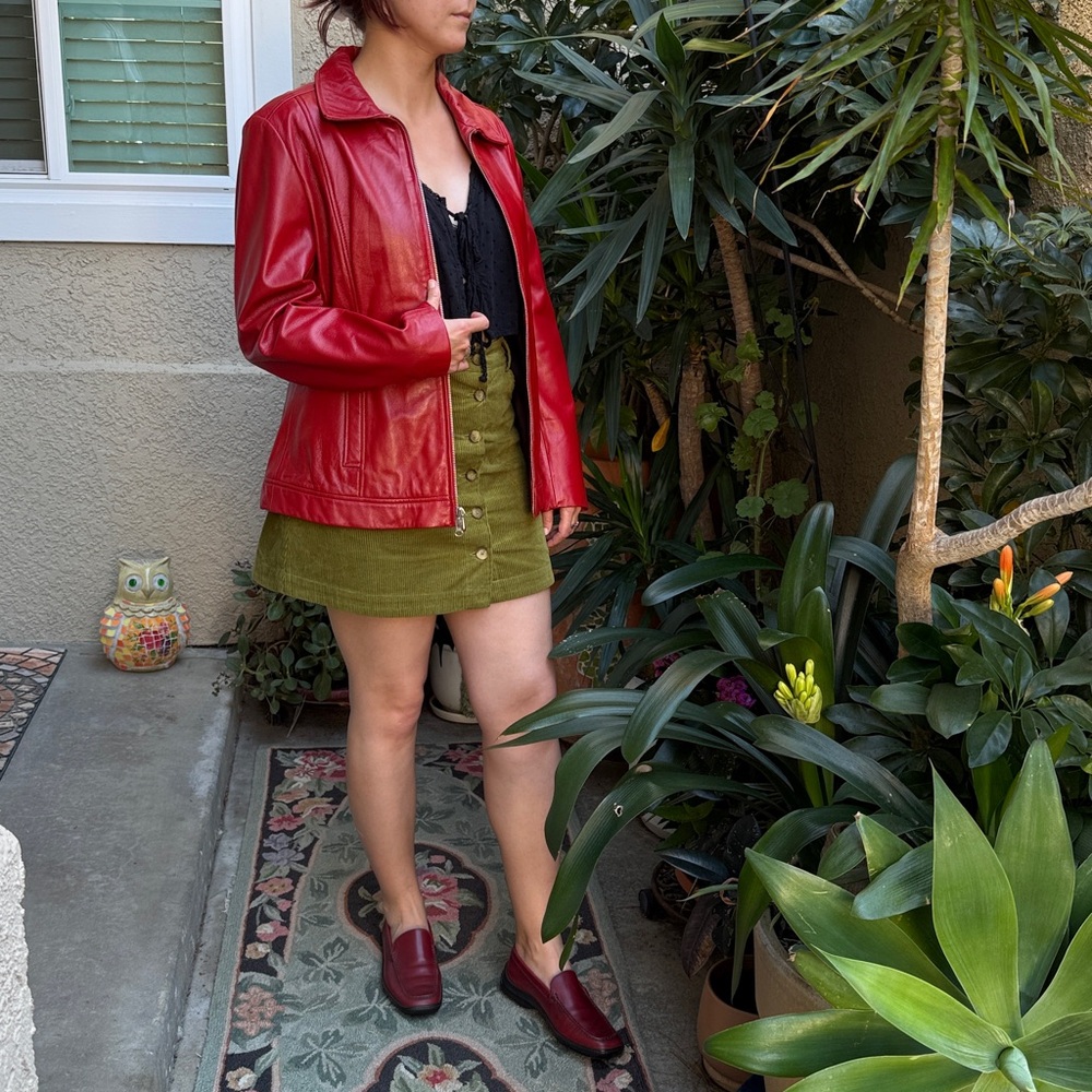 Dark Red Leather Wilsons Leather Jacket - Picture 11 of 16